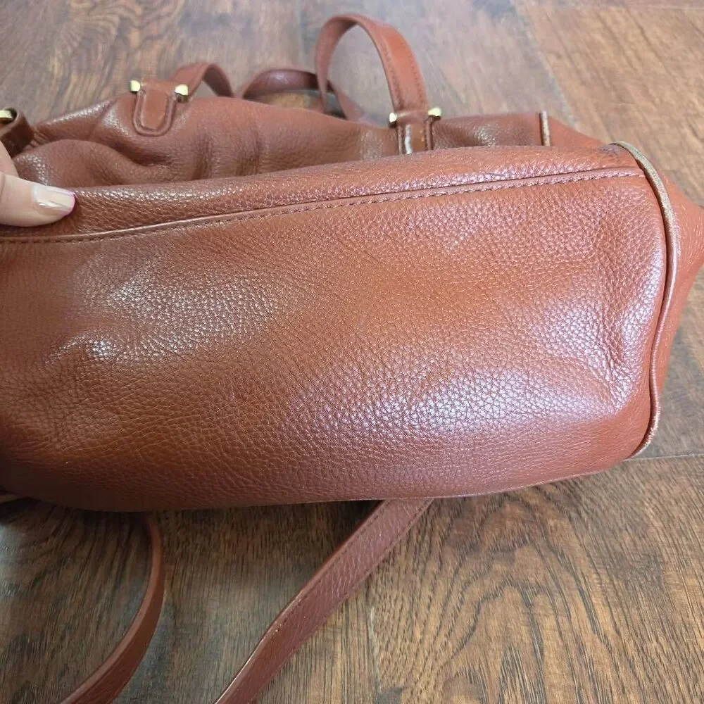 Tory Burch Boston Pebbled Leather Satchel